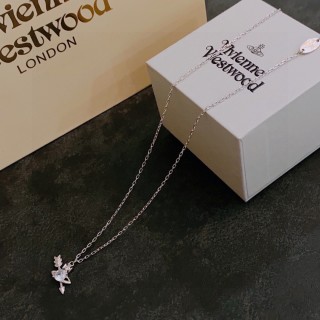 Vivienne Westwood Saturn Pendant Silver Necklace view 4