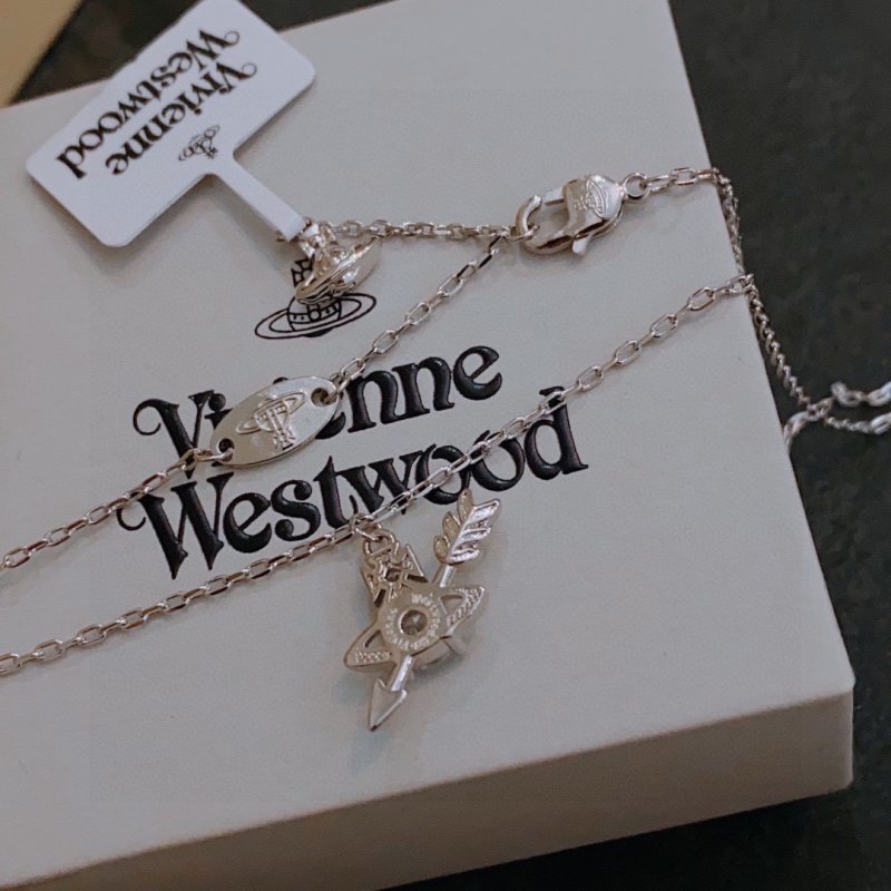 Vivienne Westwood Saturn Pendant Silver Necklace view