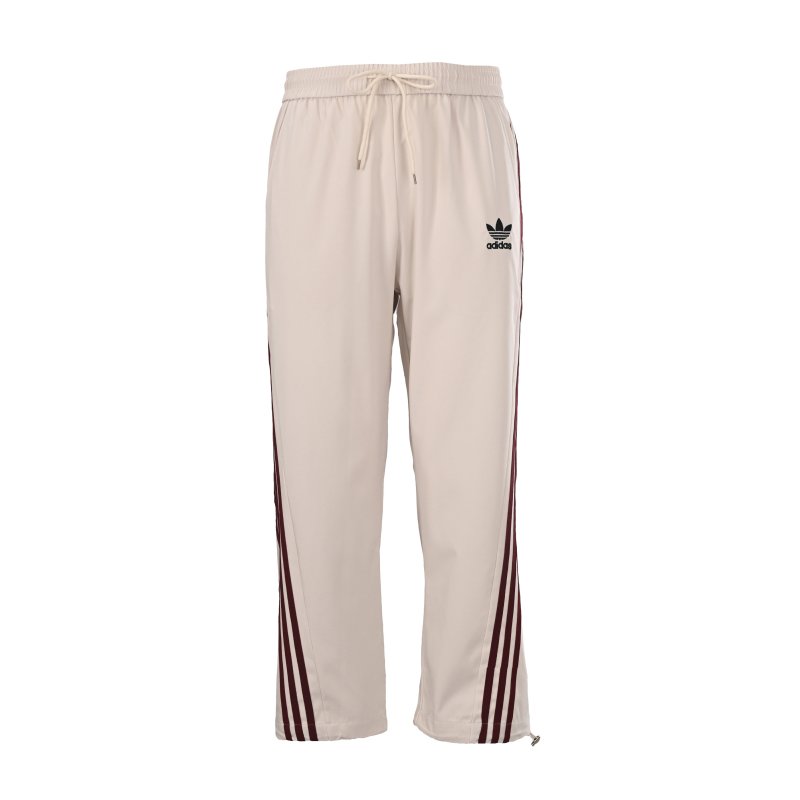 Adidas Women's Cream Wide-Leg Track Pants with Side Stripes view