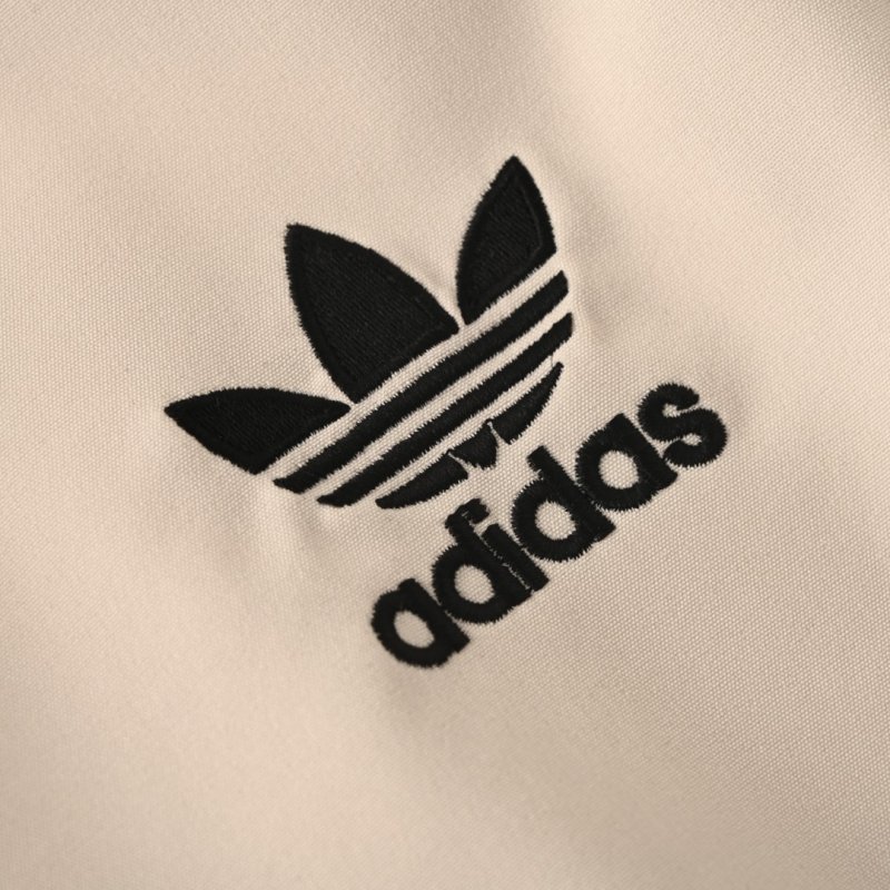 Adidas Women's Cream Wide-Leg Track Pants with Side Stripes view