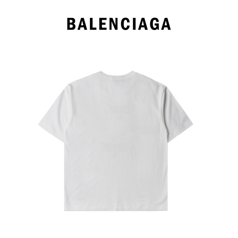 Balenciaga Multicolor Logo White T-Shirt view