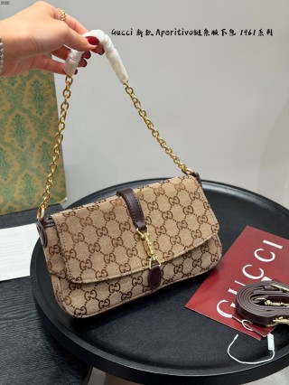 Gucci Jackie 1961 GG Aperitivo Denim Shoulder Bag Navy view 5