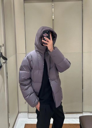 Moncler Grey Puffer Down Jacket view 6