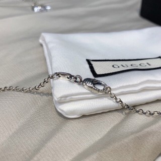 Gucci Heart Engraved Silver Pendant Necklace view 4