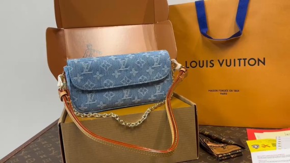 Louis Vuitton Monogram Denim Blue Crossbody Bag