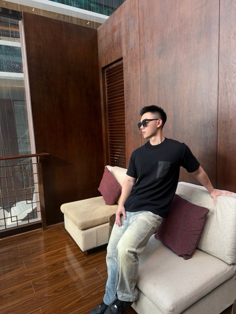 Black Pocket Crewneck T-Shirt view