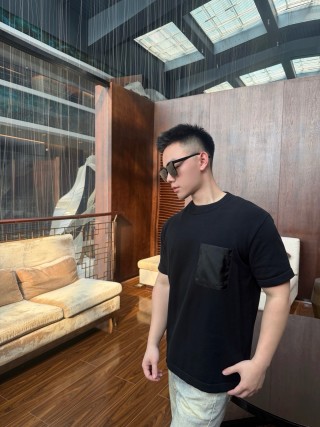 Black Pocket Crewneck T-Shirt view 4