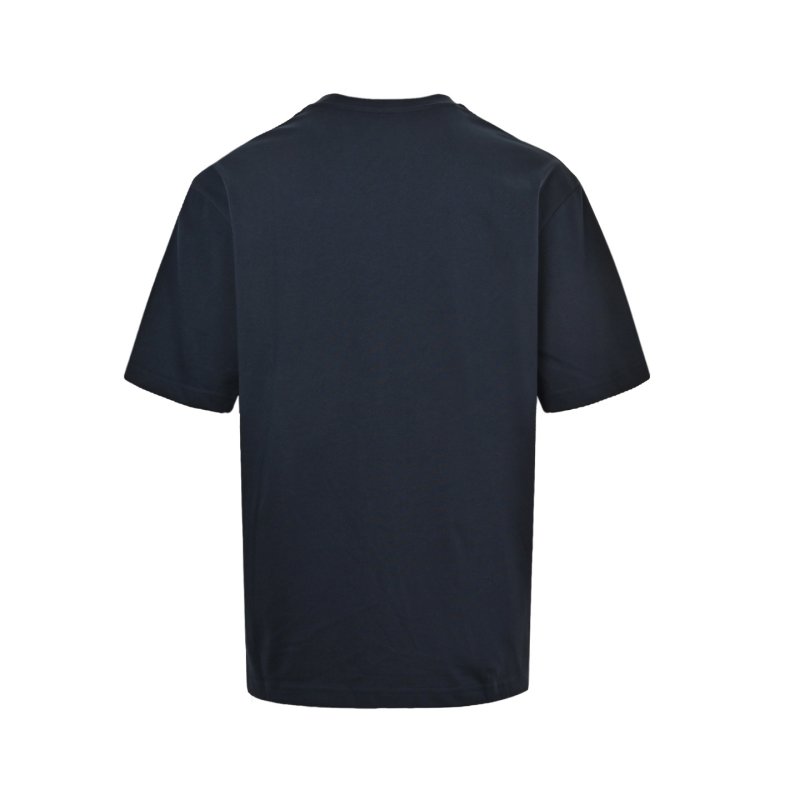 Black Graphic Print Short Sleeve T-Shirt with Blue & Red Design view