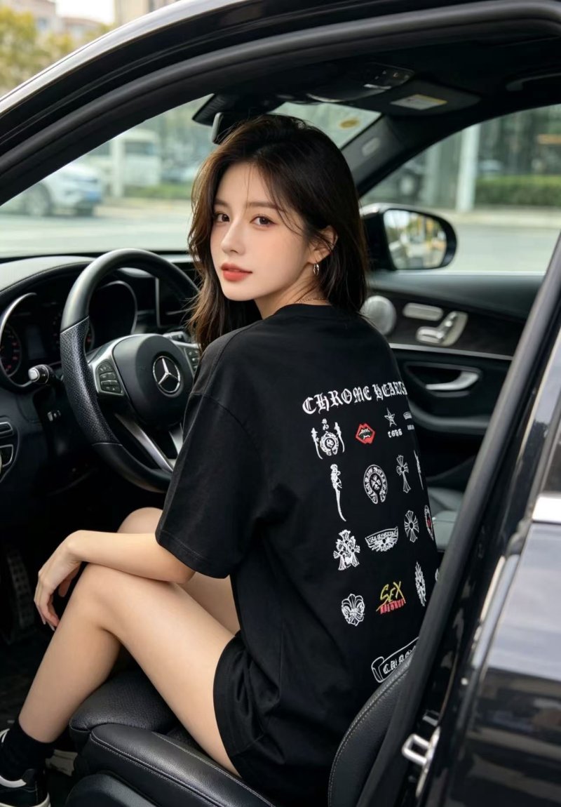 Chrome Hearts Black Graphic Back Print T-Shirt view