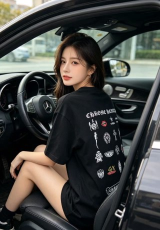 Chrome Hearts Black Graphic Back Print T-Shirt view 4