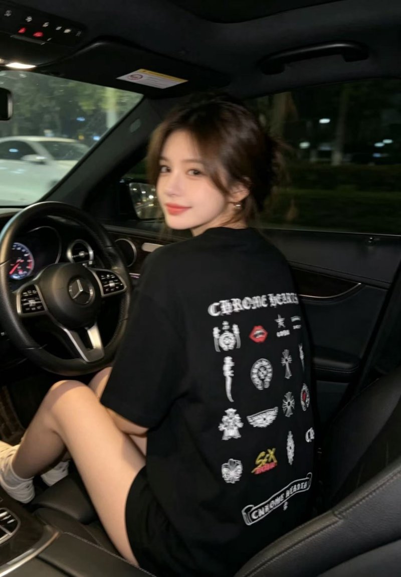 Chrome Hearts Black Graphic Back Print T-Shirt view