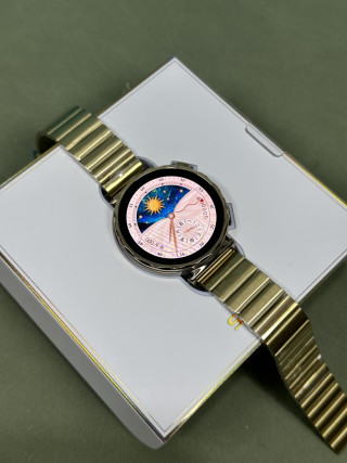 Day-Night Celestial Dial Watch with White Leather Strap view 2