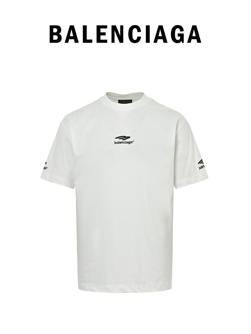 Balenciaga White Logo Short-Sleeve T-Shirt view