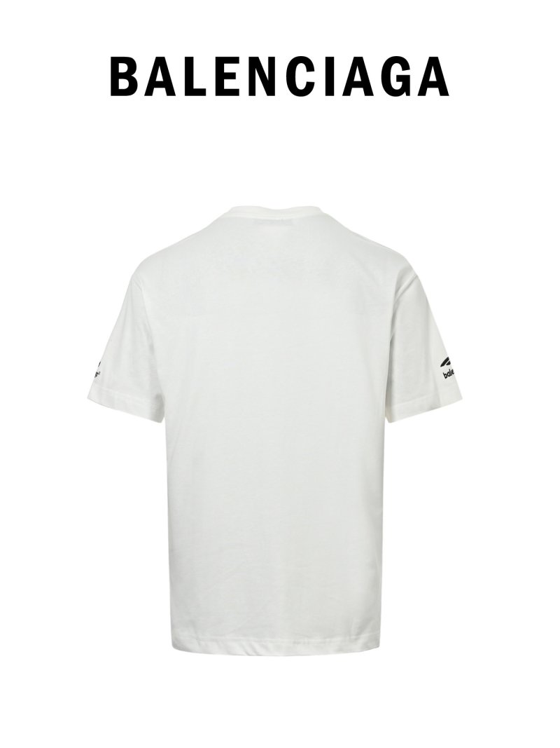 Balenciaga White Logo Short-Sleeve T-Shirt view