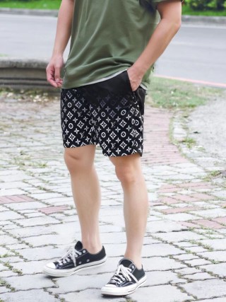 Louis Vuitton Monogram Black White Shorts view 2