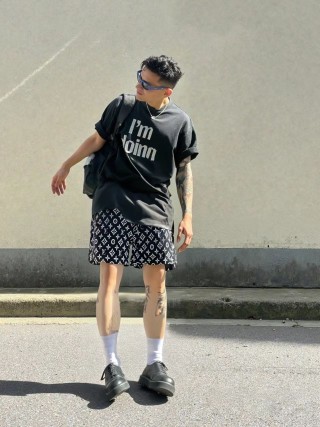 Louis Vuitton Monogram Black White Shorts view 3