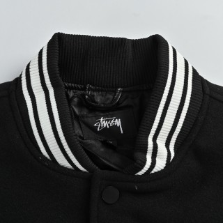 Chrome Hearts Black Varsity Bomber Jacket with Embroidered Sleeves view 14