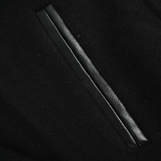 Chrome Hearts Black Varsity Bomber Jacket with Embroidered Sleeves view 16