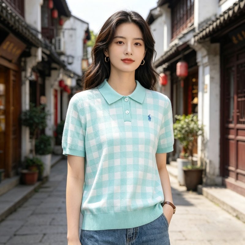 Ralph Lauren Mint Gingham Polo Shirt
