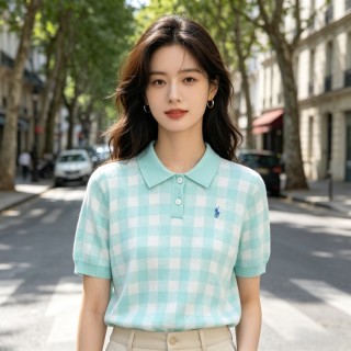 Ralph Lauren Mint Gingham Polo Shirt view 4
