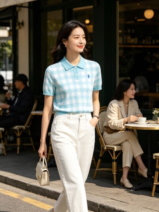Ralph Lauren Mint Gingham Polo Shirt view 7