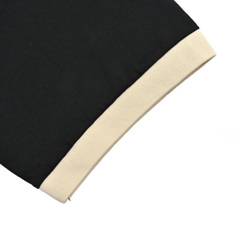 Gucci GG Logo Short Sleeve T-Shirt Black with Stripe Trim view