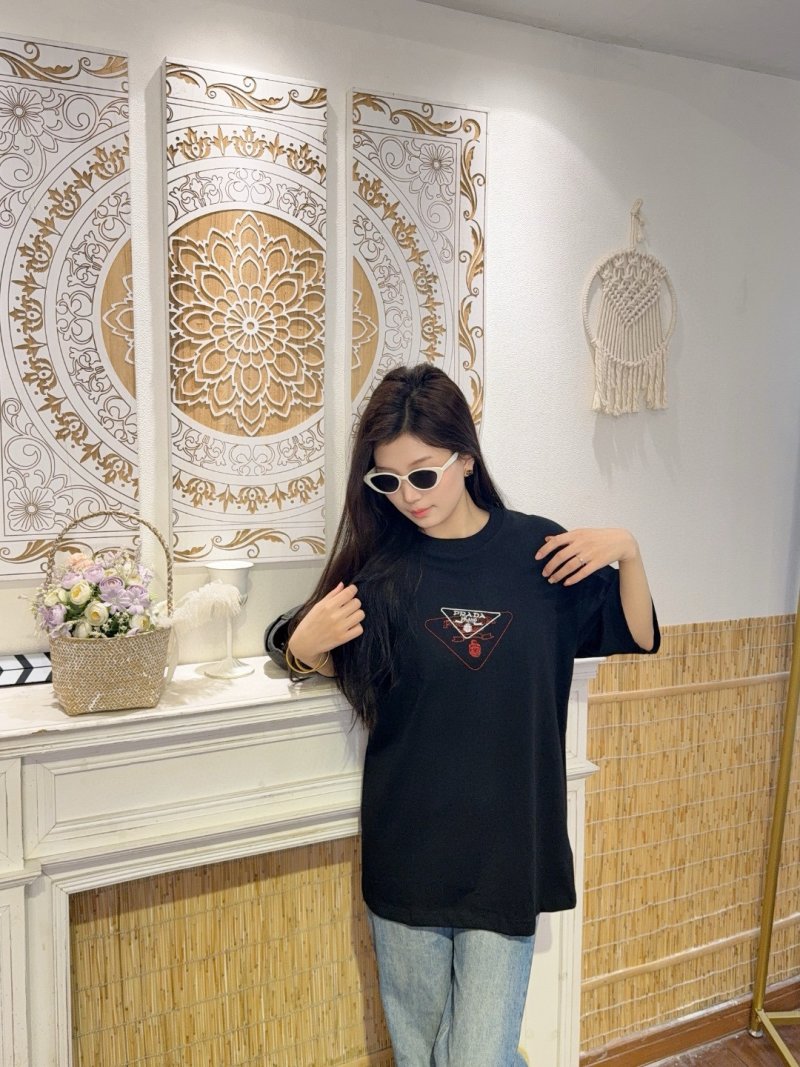 Black Graphic Triangle T-Shirt with Embroidered Logo view