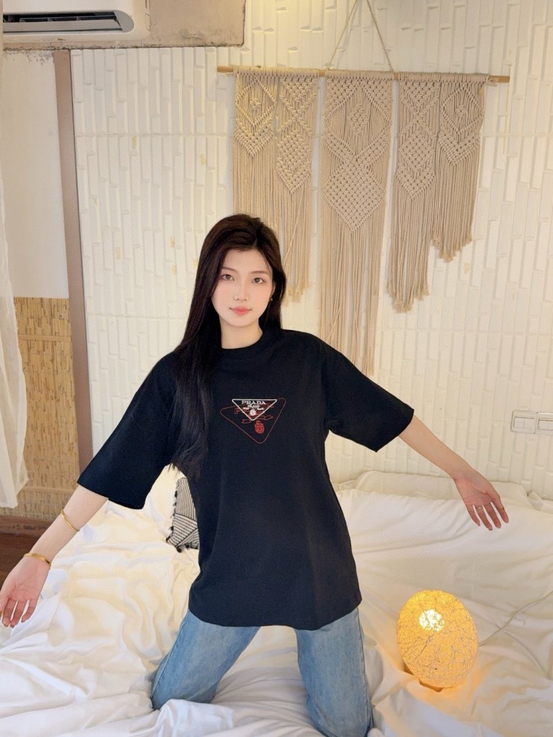 Black Graphic Triangle T-Shirt with Embroidered Logo view