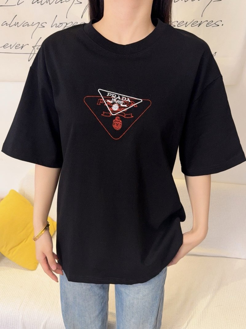Black Graphic Triangle T-Shirt with Embroidered Logo view