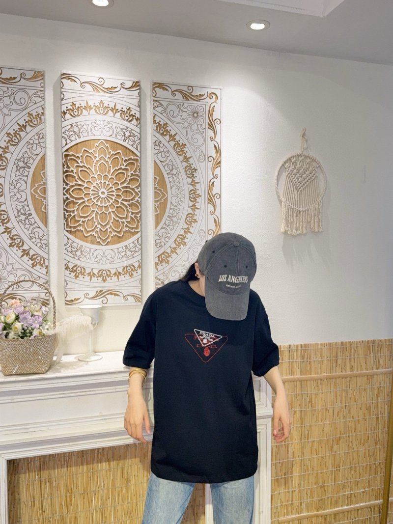 Black Graphic Triangle T-Shirt with Embroidered Logo view