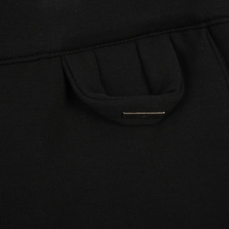Black Ribbed Wide-Leg Trousers view