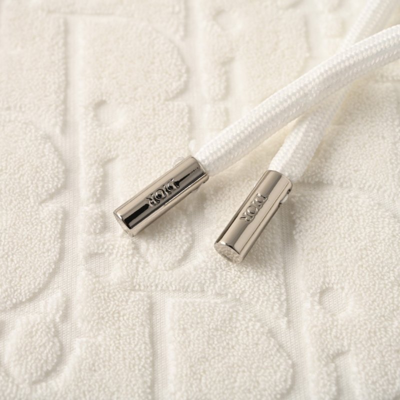 White Quilted Zip Hoodie Sweatshirt view