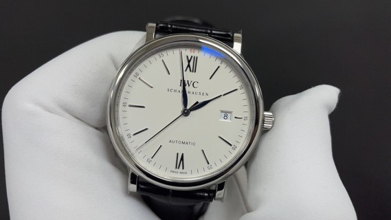 IWC Portofino 40mm Automatic Watch Silver Dial view 3