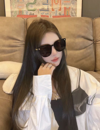 Chanel Pilot Sunglasses Black Gold