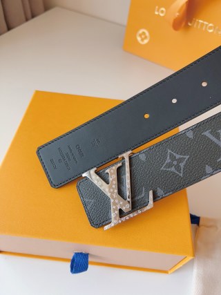 Louis Vuitton LV Monogram Canvas Belt - Black 40mm view 9