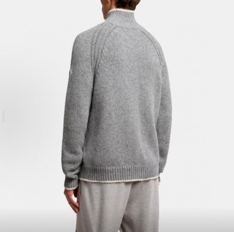 Grey Turtleneck Knit Sweater view