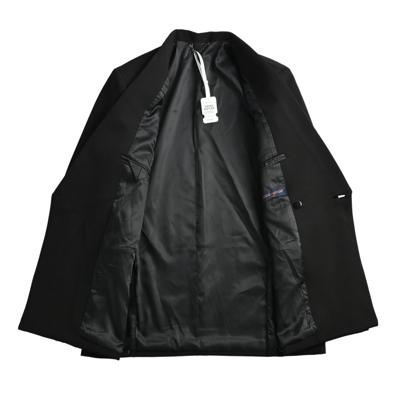 Black Oversized Blazer with Pearl Buttons view