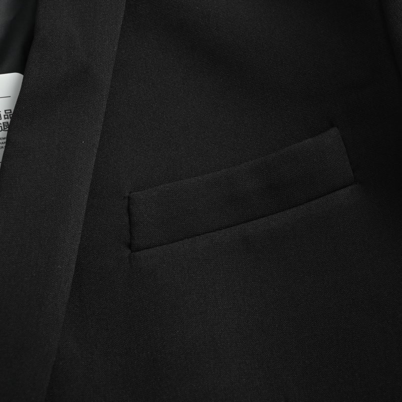 Black Oversized Blazer with Pearl Buttons view