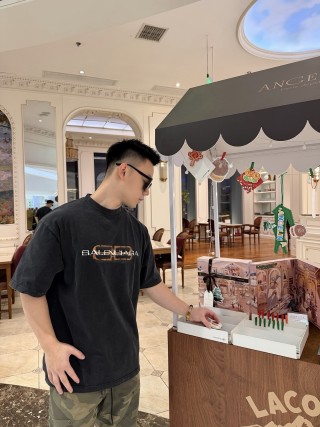 Balenciaga Black Logo Short Sleeve T-Shirt view 3