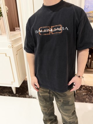Balenciaga Black Logo Short Sleeve T-Shirt view 6