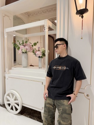 Balenciaga Black Logo Short Sleeve T-Shirt view 7