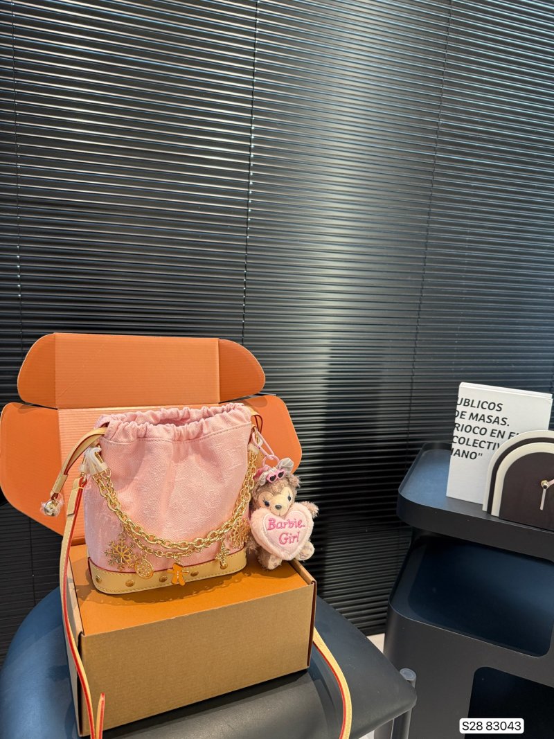 Louis Vuitton Denim Bucket Bag - Blue view