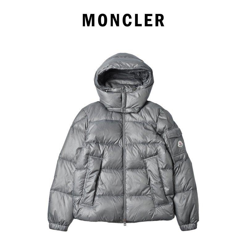 Puffy Grey Down Jacket – Warm Winter Coat view