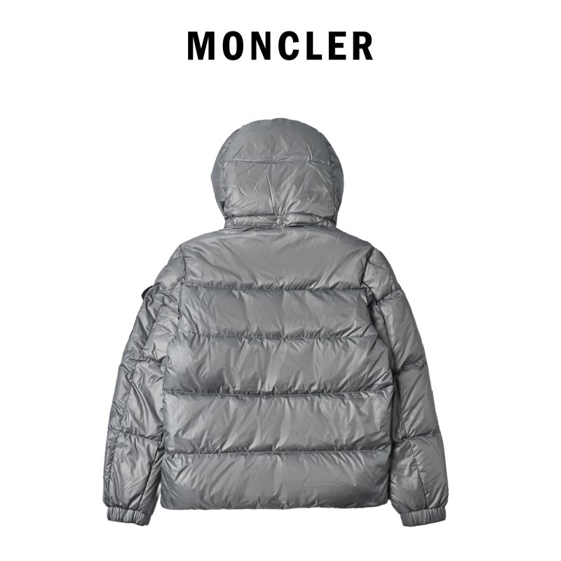 Puffy Grey Down Jacket – Warm Winter Coat view