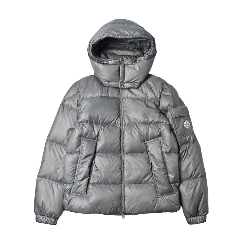 Puffy Grey Down Jacket – Warm Winter Coat view