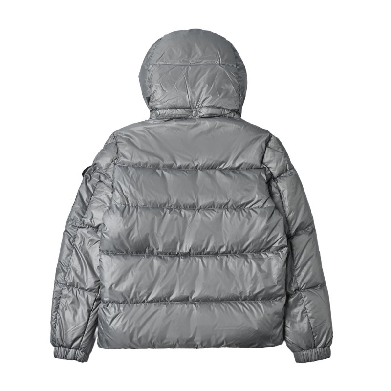 Puffy Grey Down Jacket – Warm Winter Coat view