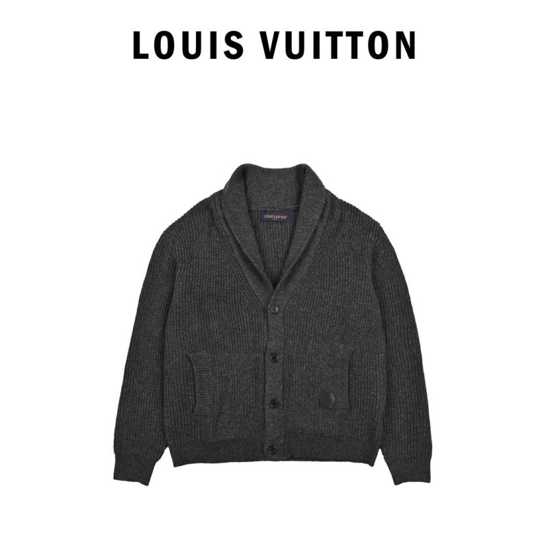 Charcoal Grey Ribbed Knit Cardigan view