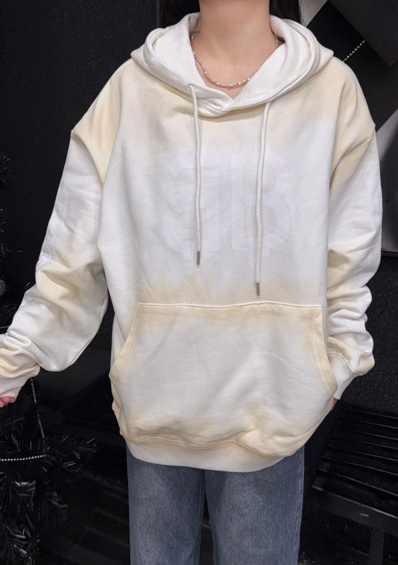 Oversized Cream Pullover Hoodie view