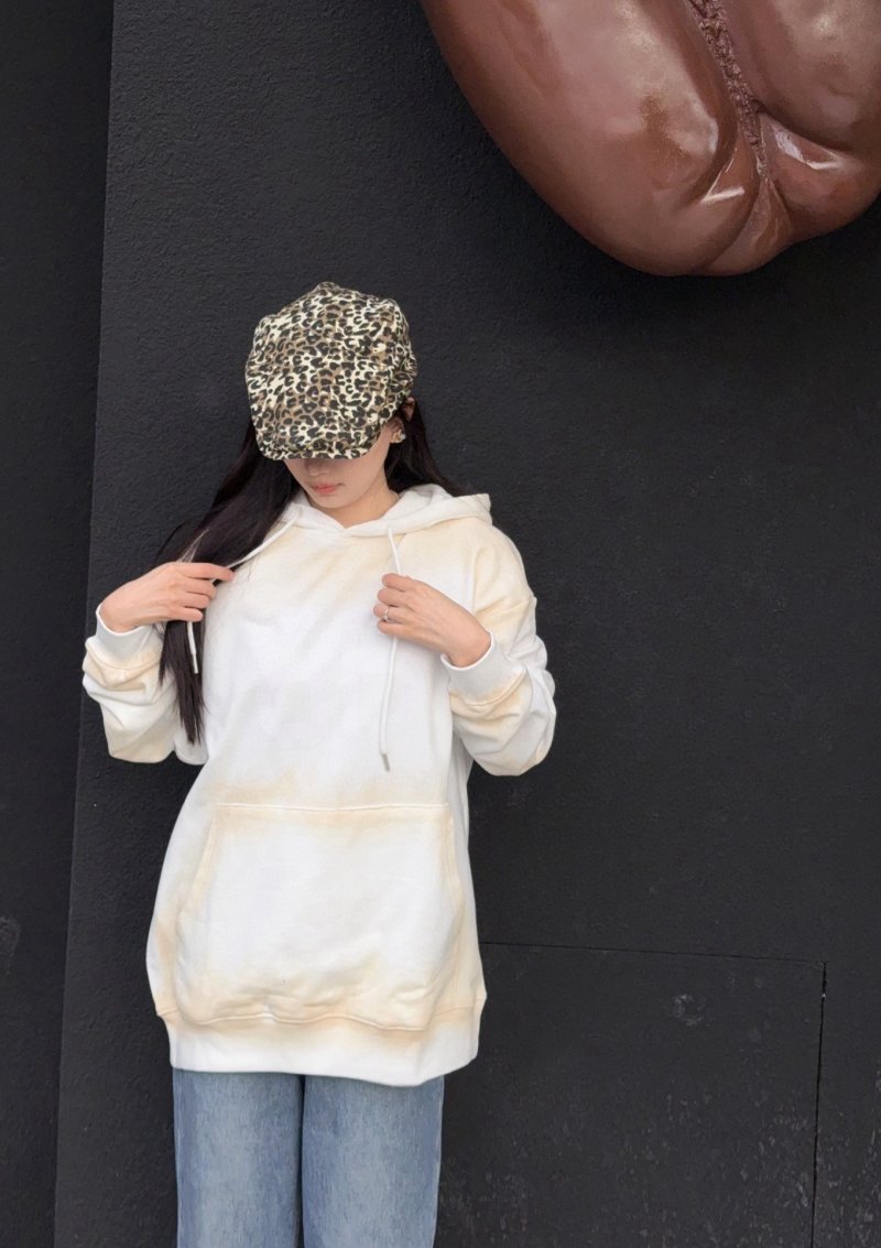 Oversized Cream Pullover Hoodie view