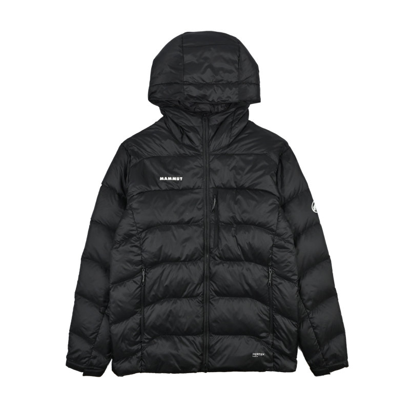 Black Quilted Puffer Down Jacket view